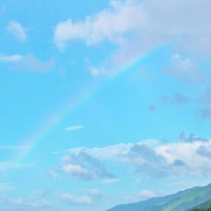 ガラスドームのペットメモリアルサンキャッチャー・虹の橋
