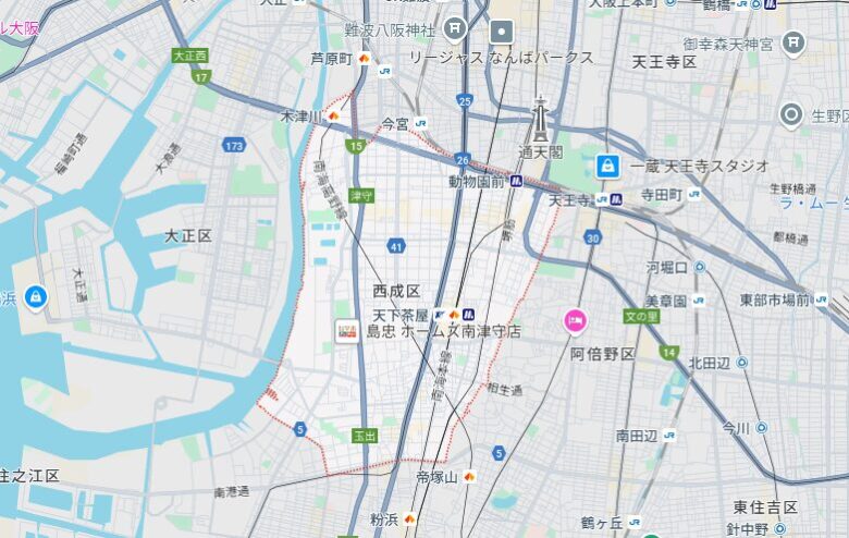 大阪市西成区域