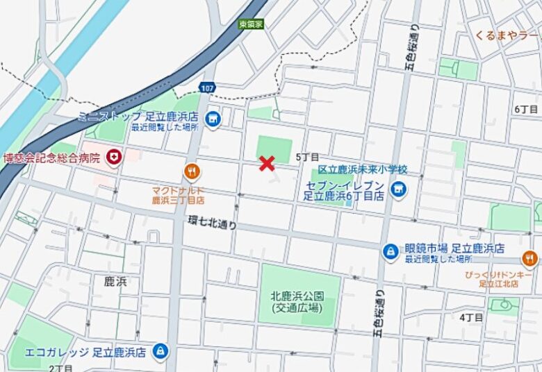 足立区17歳殺人現場周辺地図2