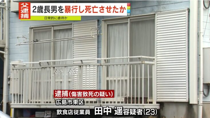田中遥2歳息子暴行死