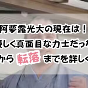 阿夢露光大の現在は！「優しく真面目な力士だった」引退から転落までを詳しく解説